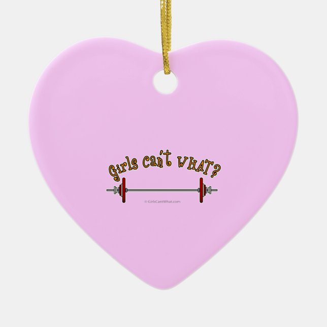 Weightlifting - Barbell Ceramic Tree Decoration (Front)