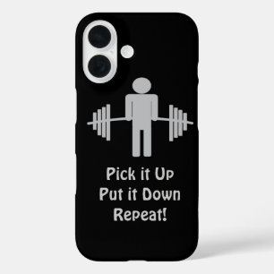 Weightlifting Barbell Fitness Gym Personal Trainer iPhone 16 Case