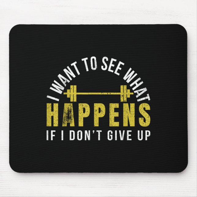 Weightlifting Bodybuilder Muscle Barbell Exercise  Mouse Mat (Front)