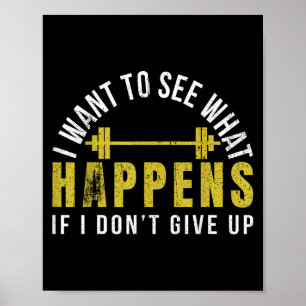 Weightlifting Bodybuilder Muscle Barbell Exercise Poster