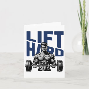 Weightlifting Bodybuilding Gym Motivation Saying  Card