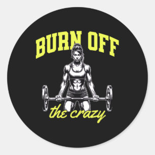 Weightlifting Bodybuilding Muscles Trainer Saying Classic Round Sticker