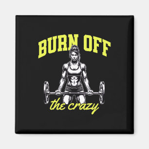 Weightlifting Bodybuilding Muscles Trainer Saying  Magnet