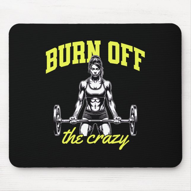 Weightlifting Bodybuilding Muscles Trainer Saying  Mouse Mat (Front)