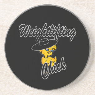 Weightlifting Chick #4 Coaster