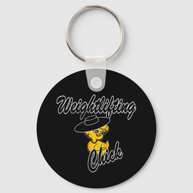Weightlifting Chick #4 Key Ring (Front)