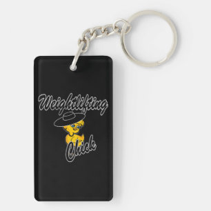 Weightlifting Chick #4 Key Ring