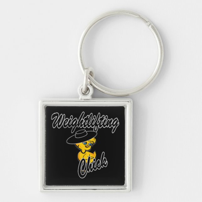 Weightlifting Chick #4 Key Ring (Front)