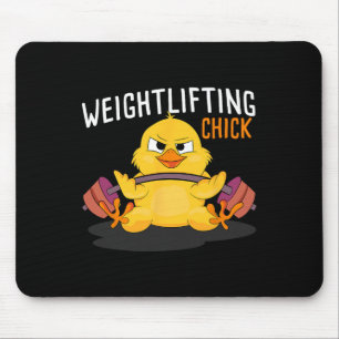 Weightlifting Chick Bodybuilding Workout Gym Women Mouse Mat