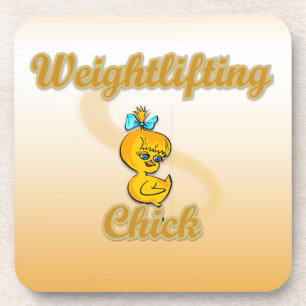 Weightlifting Chick Coaster