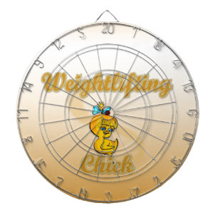 Weightlifting Chick Dartboard