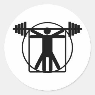 Weightlifting Classic Round Sticker