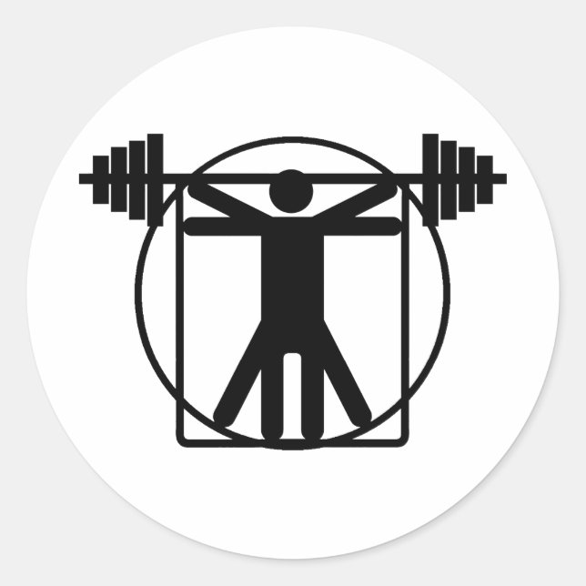 Weightlifting Classic Round Sticker (Front)