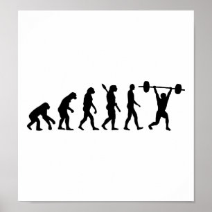 Weightlifting evolution poster