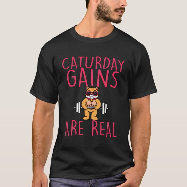 Weightlifting Fitness Enthusiasts Gym Cat Lover We T-Shirt (Front)