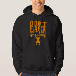 Weightlifting For Men Cool Powerlifting Fart Joke Hoodie
