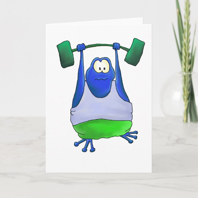 Weightlifting Frog Card (Front)