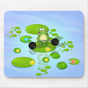 Weightlifting Frog Mouse Mat