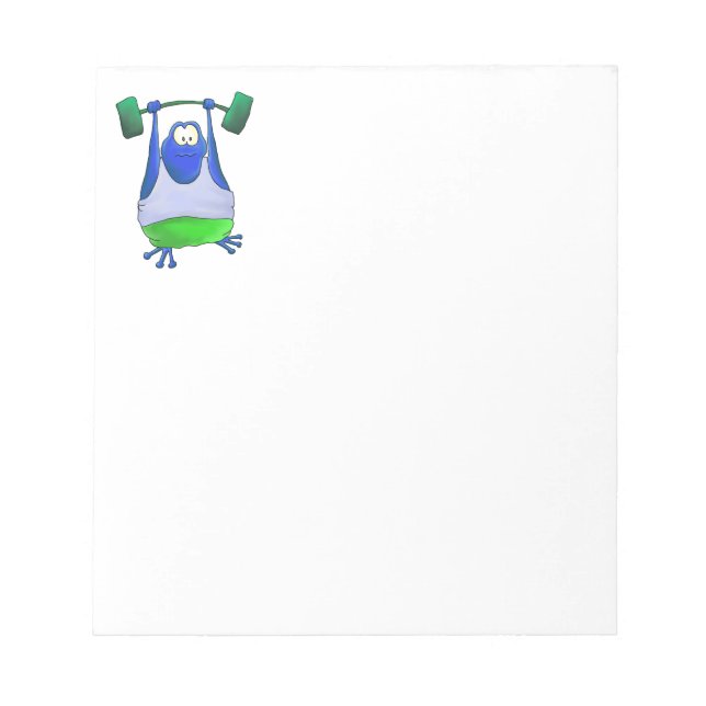 Weightlifting Frog Notepad (Front)