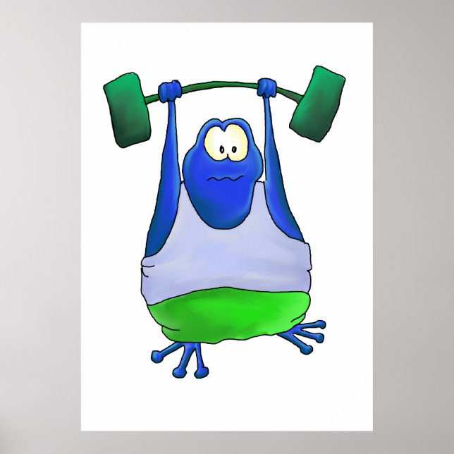 Weightlifting Frog Poster (Front)