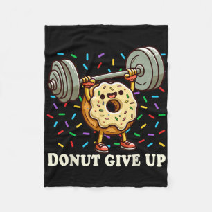 Weightlifting - Funny Fitness Workout Gym Donut Lo Fleece Blanket