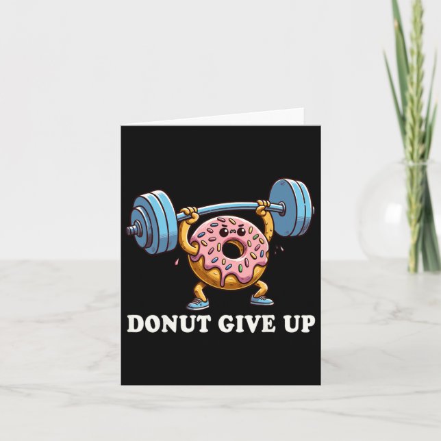 Weightlifting - Funny Fitness Workout Gym Doughnut Card (Front)