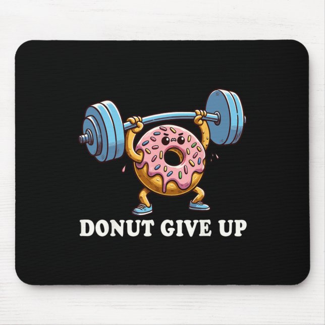 Weightlifting - Funny Fitness Workout Gym Doughnut Mouse Mat (Front)