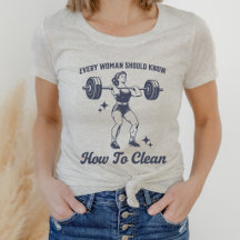 Weightlifting Funny Retro Barbell Clean