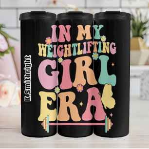 Weightlifting Girl Era Colourful Graphic Thermal Tumbler