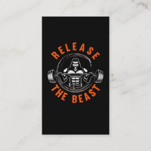 Weightlifting Gorilla Beast Lifting Business Card