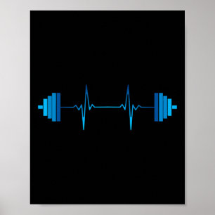Weightlifting Heartbeat - Bodybuilding  Poster