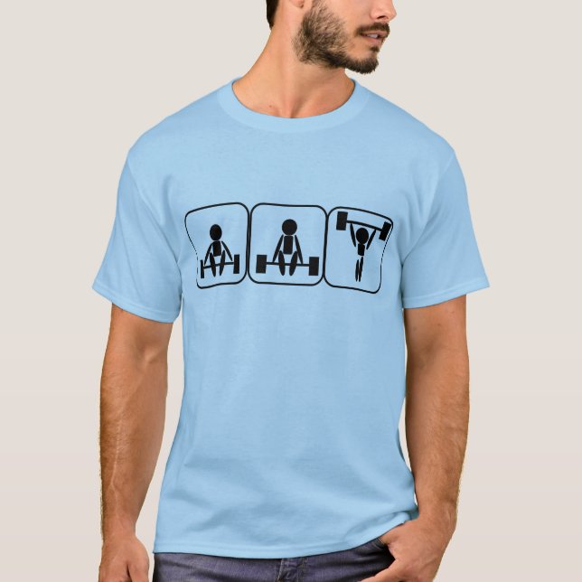 Weightlifting In Symbols T-Shirt (Front)
