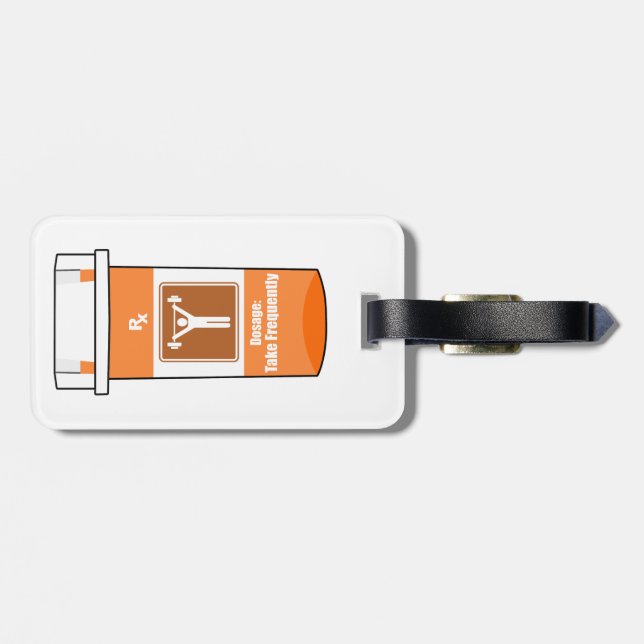 Weightlifting Is My Drug Luggage Tag (Back Horizontal)