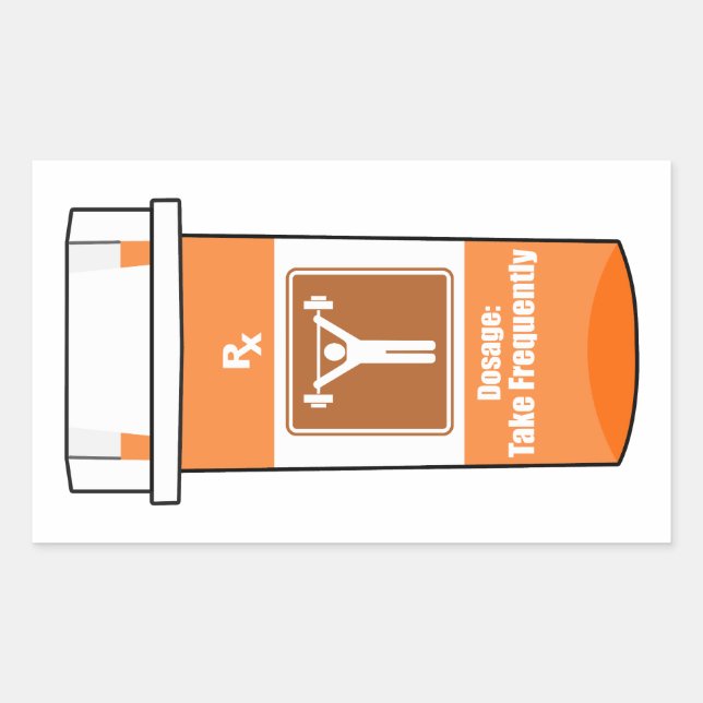 Weightlifting Is My Drug Rectangular Sticker (Front)