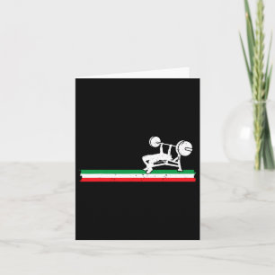 Weightlifting Italian Benchpress Italy Flag Weight Card