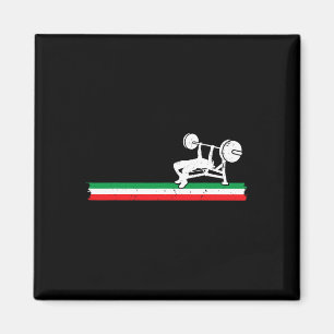 Weightlifting Italian Benchpress Italy Flag Weight Magnet