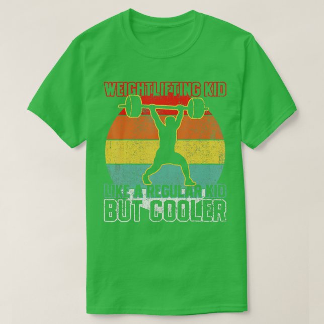 Weightlifting Kid Weightlifter  T-Shirt (Design Front)