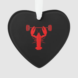 Weightlifting Lobster Bodybuilder At Gym Ornament