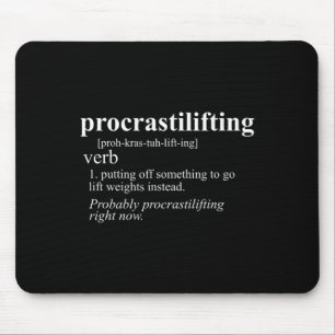 Weightlifting Lover Gifts Procrastilifting Funny G Mouse Mat