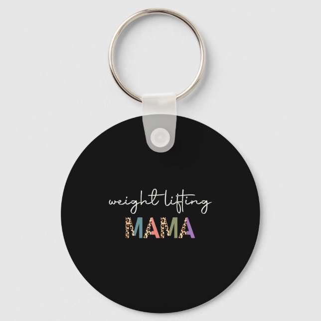 Weightlifting Mama Women Gift - Funny Weightlifter Key Ring (Front)