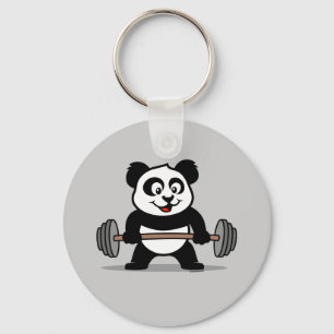 Weightlifting Panda Key Ring