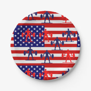 Weightlifting Paper Plate