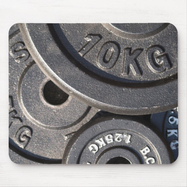 Weightlifting Plates Mouse Mat (Front)