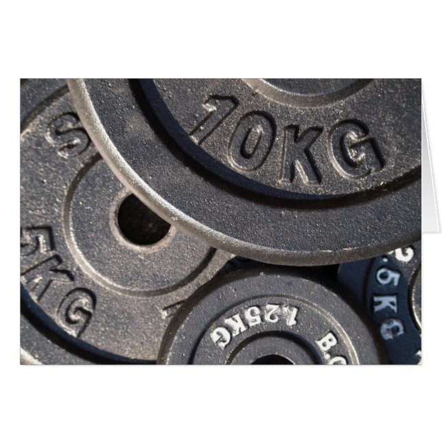 Weightlifting Plates, "No Excuses" (Front Horizontal)