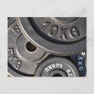 Weightlifting Plates Postcard