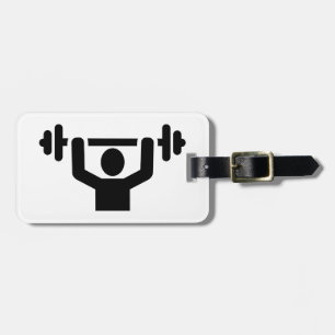 Weightlifting powerlifting luggage tag