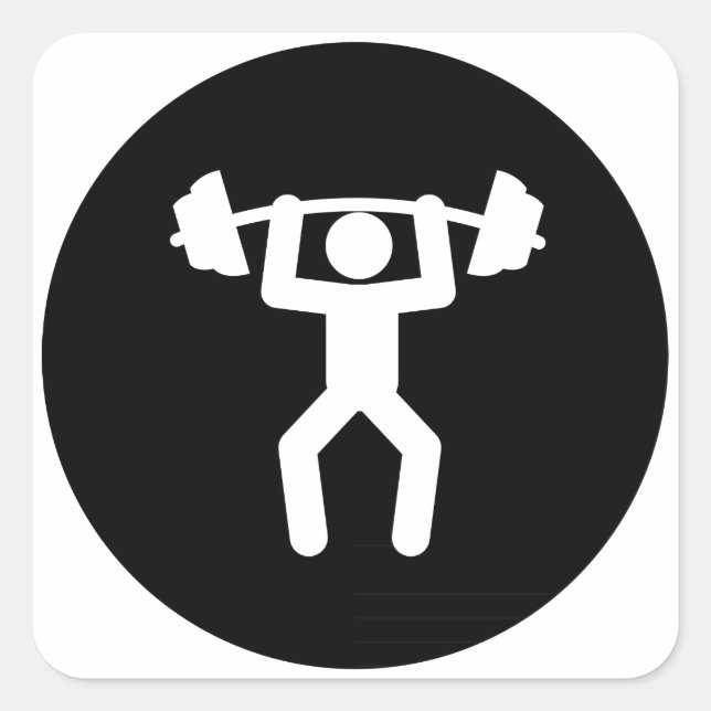 Weightlifting Square Sticker (Front)