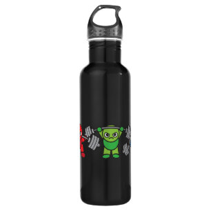 Weightlifting - Squat, Press, Deadlift - Kawaii 710 Ml Water Bottle