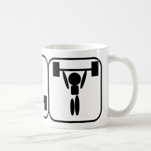 Weightlifting symbols mug