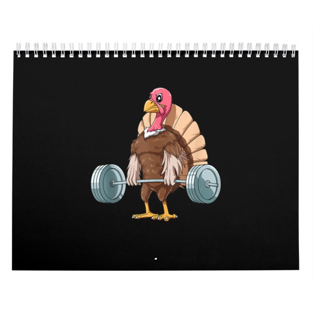 Weightlifting Turkey Deadlifting Thanksgiving Calendar (Cover)